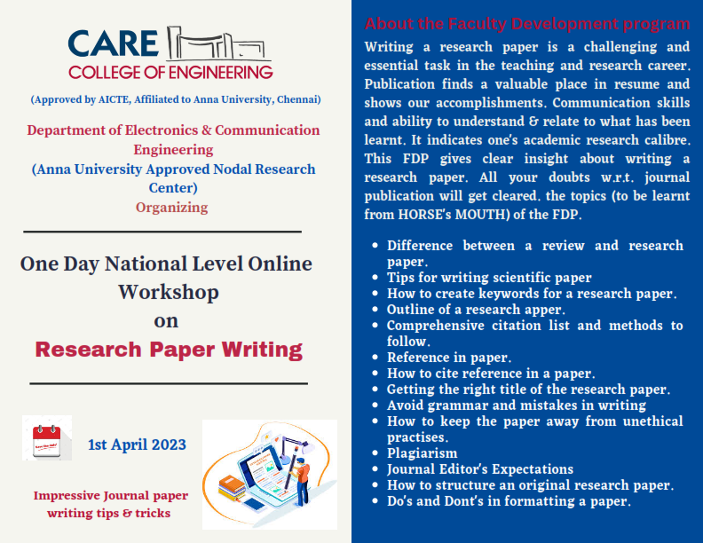 workshop on research paper writing 2023